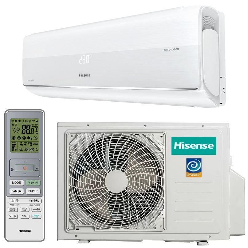 Инверторная Сплит-Система До 35м2 Hisense “Серия AIR SENSATION SUPERIOR DC Inverter" AS-13UW4RXVQF00